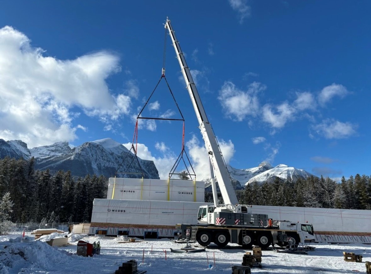 Commercial crane project in Alberta